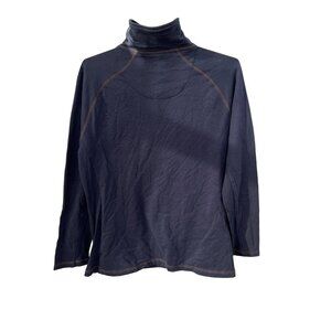 North Rivers Outfitters Button Mock Neck Pullover Sz XL Navy Outdoor Active NEW